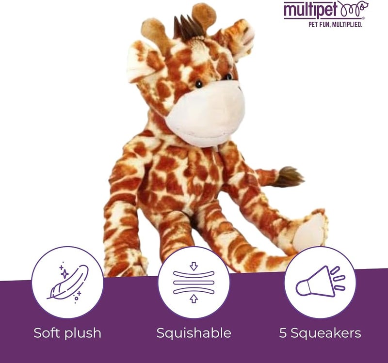 Multipet Swingin 19-Inch Large Plush Dog Toy with Extra Long Arms and Legs with Squeakers - Image 3