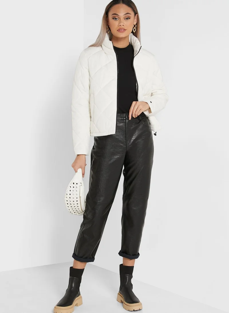 NOISY MAY High Neck  Zippered Jacket
