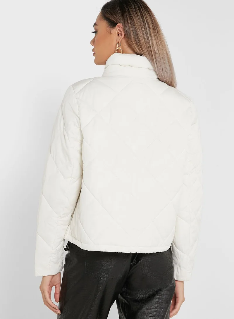 NOISY MAY High Neck  Zippered Jacket