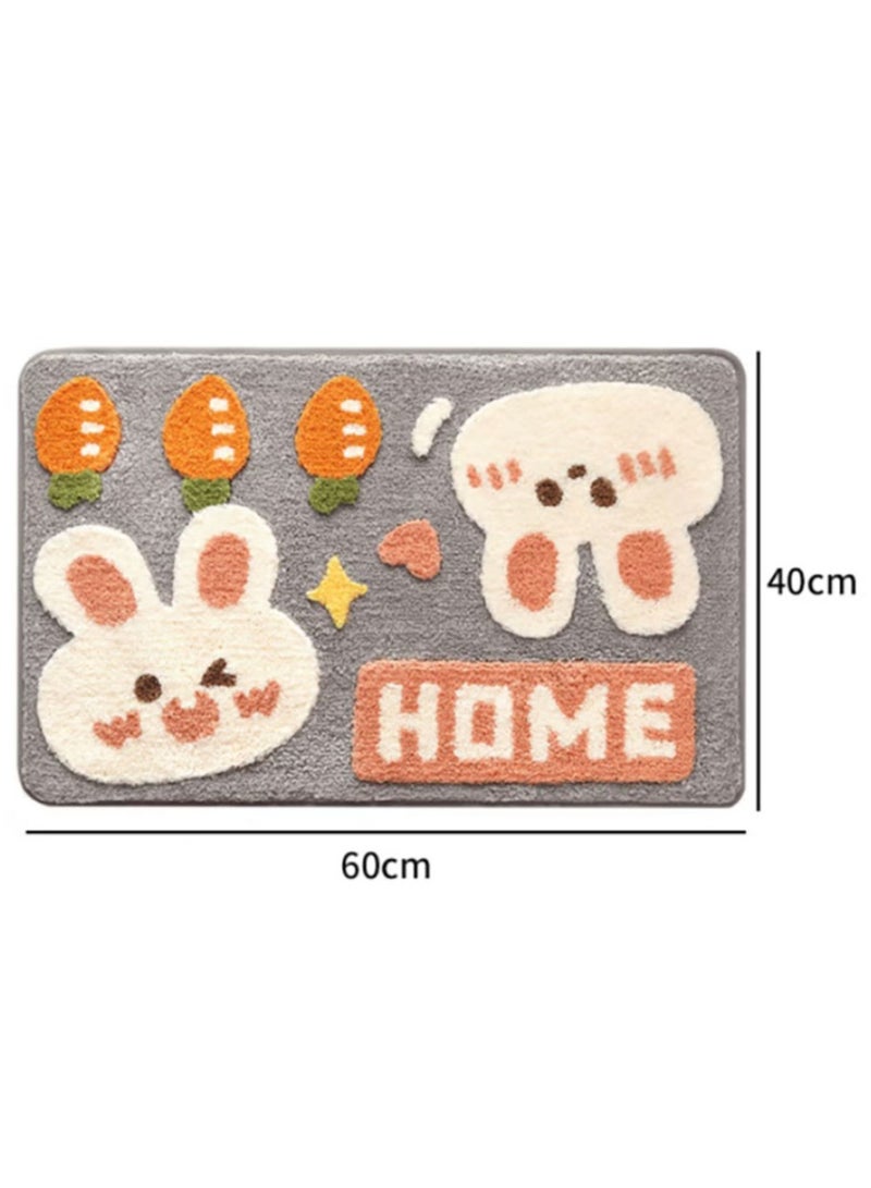 Jingke Quick-drying Absorbent Floor Mats Bathroom Anti-slip Mats Toilet Absorbent Foot Mats Entry-level Mats 40*60cm  015 - Image 2