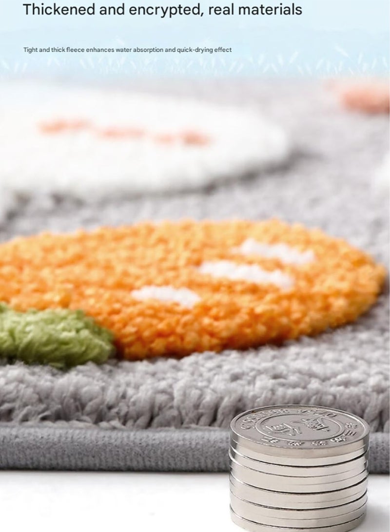 Jingke Quick-drying Absorbent Floor Mats Bathroom Anti-slip Mats Toilet Absorbent Foot Mats Entry-level Mats 40*60cm  015 - Image 3