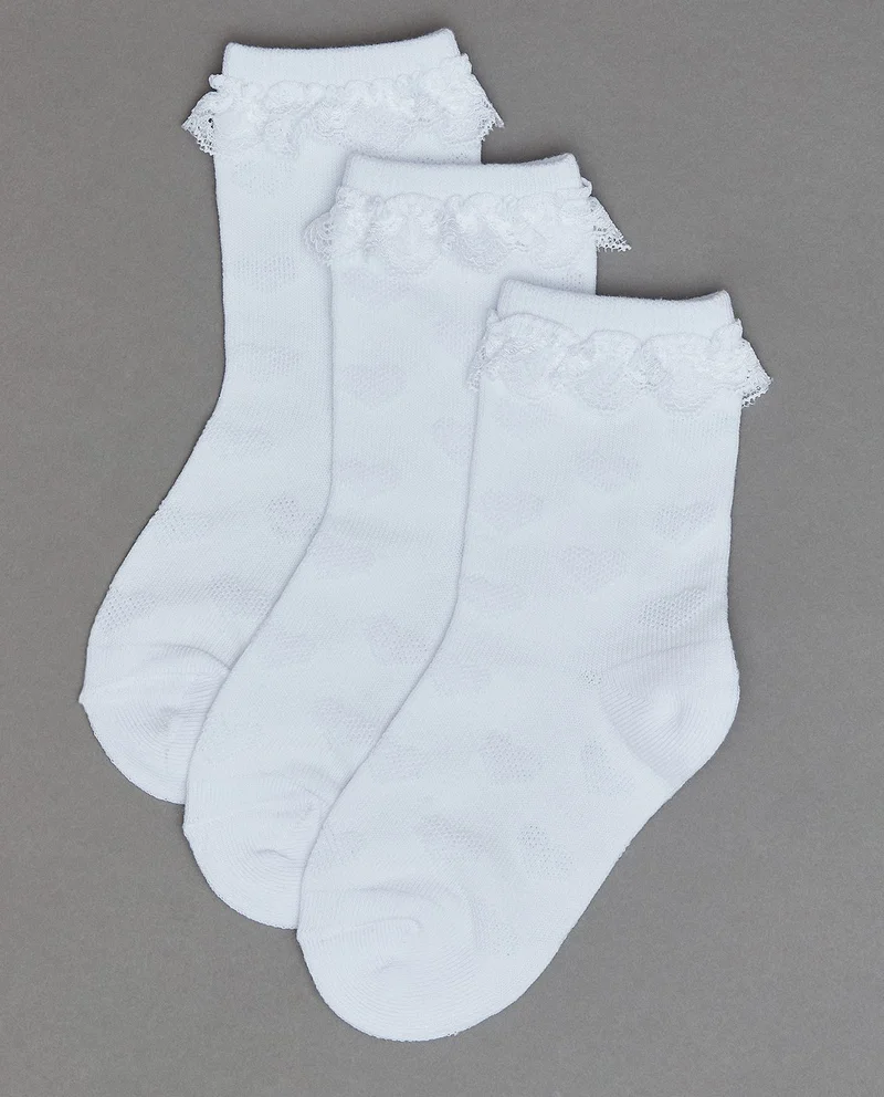 R&B 3 Pack Self Patterned Crew Socks
