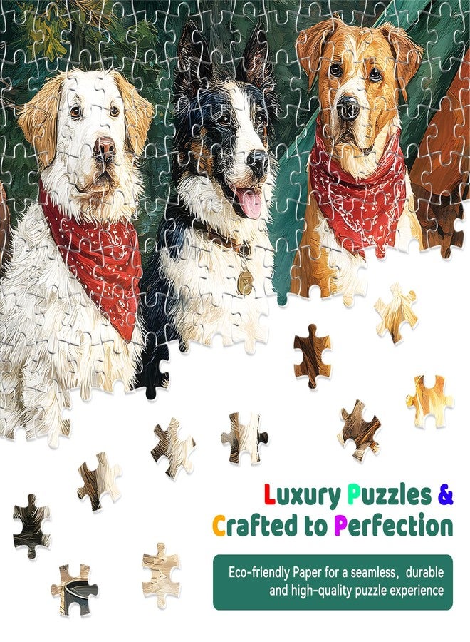 EIYRURU 300 Piece Puzzles for Adults Large Piece, Dogs Forest Campfire Camping Jigsaw Puzzle, Funny Gift for Adult Kids, Challenging Puzzle Perfect for Game Nights, 20.5 X 15 in - Image 4