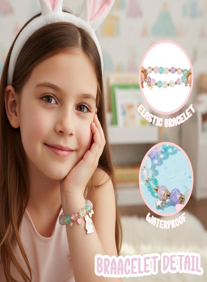 DINIZON Girls Easter Bracelet, Easter Basket Stuffers For Girl, Little Bunny Raster Gifts For Girls, Cute Bunny Jewelry Present For Teens, Women Adults, Unique Rabbit Accessories Essentials Filler - Image 3