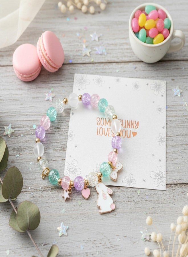 DINIZON Girls Easter Bracelet, Easter Basket Stuffers For Girl, Little Bunny Raster Gifts For Girls, Cute Bunny Jewelry Present For Teens, Women Adults, Unique Rabbit Accessories Essentials Filler - Image 4