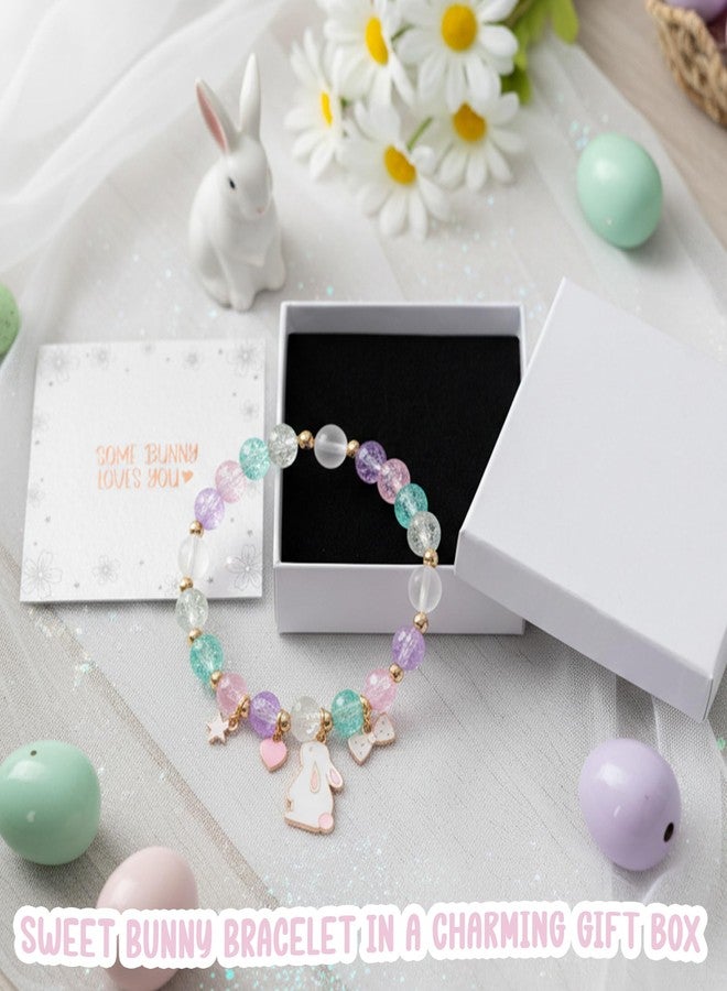 DINIZON Girls Easter Bracelet, Easter Basket Stuffers For Girl, Little Bunny Raster Gifts For Girls, Cute Bunny Jewelry Present For Teens, Women Adults, Unique Rabbit Accessories Essentials Filler - Image 2