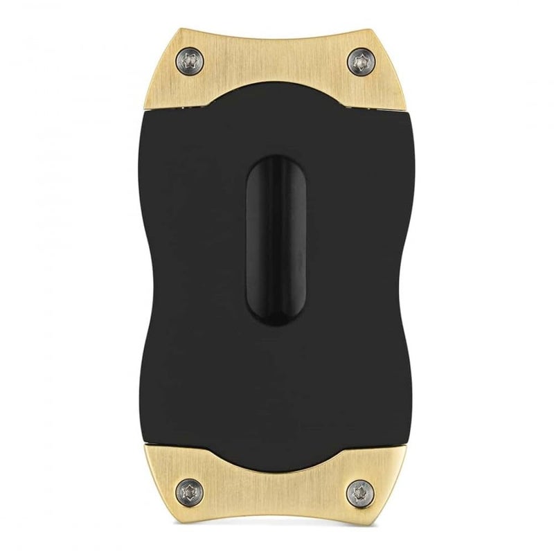 Colibri قاطع السيجار كوليبري بريميوم على شكل V - شفرة فولاذية مقاومة للصدأ ذات زنبرك مريح، مثالي حتى 60+ قياس حلقة - هدية لعشاق السيجار (ذهبي مصقول) - Image 3