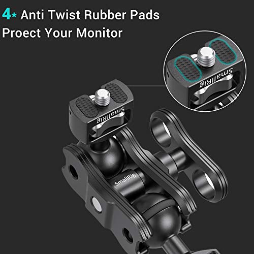 SMALLRIG Articulating Magic Arm with Double Ballheads (1/4" Screw) Monitor Mount for Field Monitor, Lights, Audio Recorders - 2070 - Image 3
