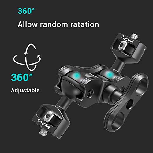 SMALLRIG Articulating Magic Arm with Double Ballheads (1/4" Screw) Monitor Mount for Field Monitor, Lights, Audio Recorders - 2070 - Image 5