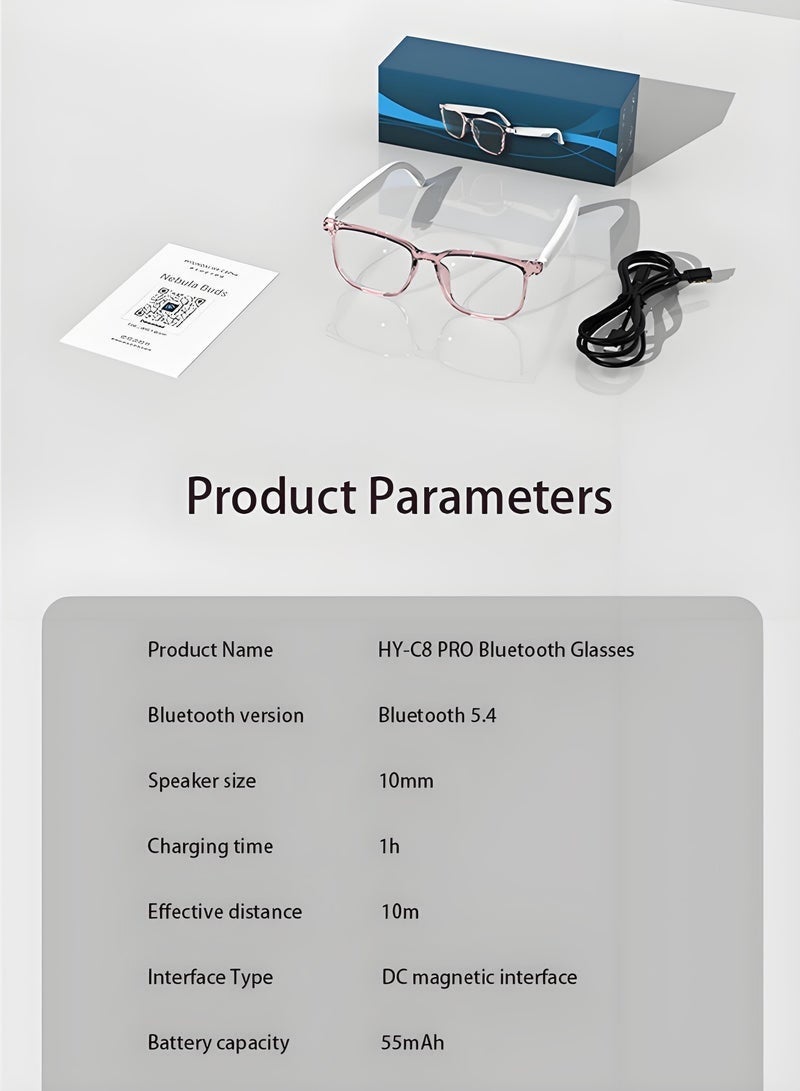 Arabest Smart Glasses with AI, Polarized Sunglasses with Bluetooth Speaker, Athletic, Outdoor, Sports UV Protection and Voice Control, Smart AI translation Glasses and Headphones, Translation in 144 languages, AI Chat, Music, Assistant via Bluetooth 5.4 - White - Image 5