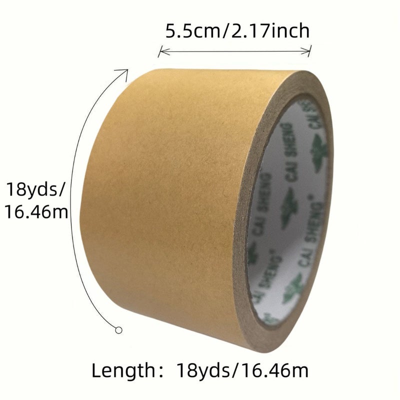 Brown Coated High Tack Kraft Paper Tape For Masking And Sealing Boxes Waterproof 866 14 Inch - Image 2