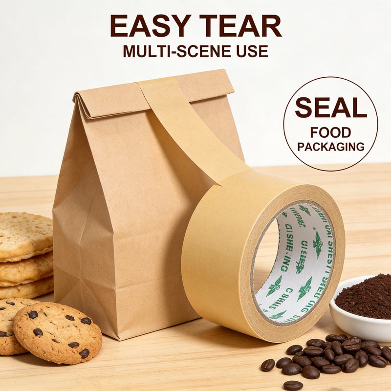 Brown Coated High Tack Kraft Paper Tape For Masking And Sealing Boxes Waterproof 866 14 Inch - Image 4