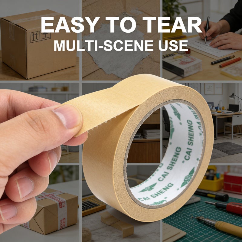 Brown Coated High Tack Kraft Paper Tape For Masking And Sealing Boxes Waterproof 866 14 Inch - Image 5
