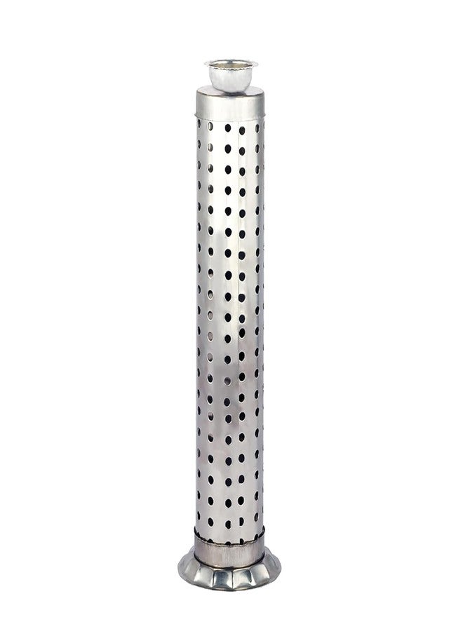 NS INVENTIVENESS - Stainless Steel Incense Stick Holder for Worship | High Durable Incense Stand| Agarbatti Holder with Ash Catcher | Silver Color | 1 pc Agarbatti Stand Holder Agarbatti Stand Holder - Image 4