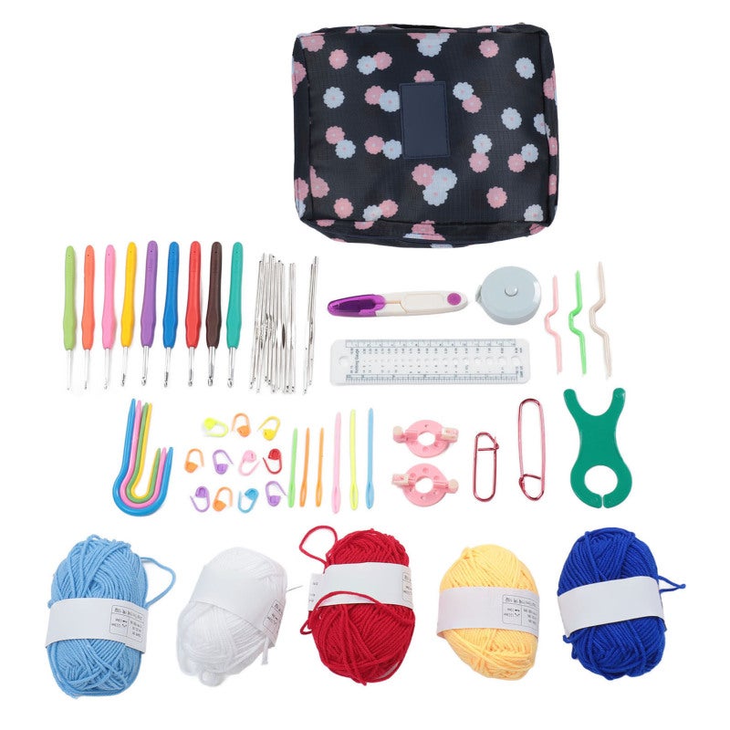Ergonomic Crochet Hooks Set: 12 Sizes Premium Metal With Comfortable Grip - Multifunctional Tools With Colorful Thread For Beginners, Arthritic Hands, Diy Knitting Crafts - Image 5