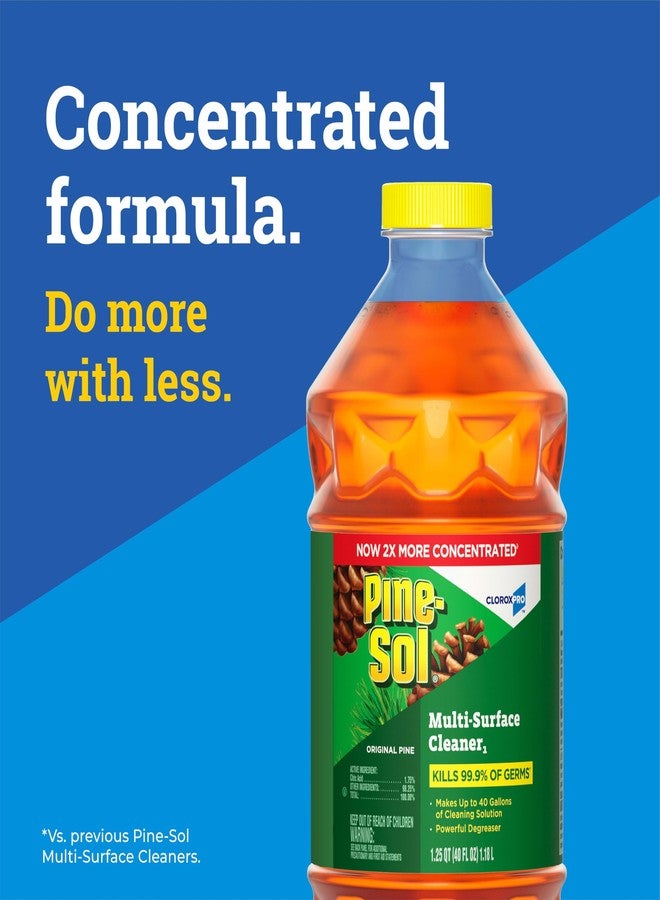 Pine Sol Multi-Surface Cleaner, CloroxPro, 2X Concentrated Formula, All-Purpose Cleaner, Original Pine, 40 Fluid Ounces - Image 2