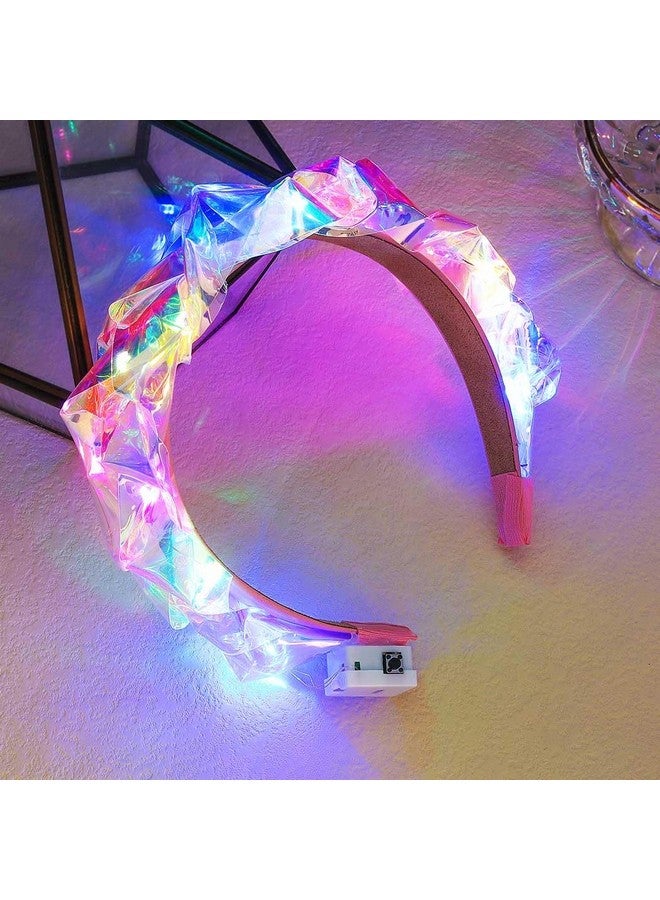 BARTOSI Artosi Light Up Headbands Led Glowing Headband Flash Hair Band Luminous Headband Laser Hair Hoop For Nightclub Party Festival Costume Headwear Rave Hair Accessories For Women And Girls  - Image 3