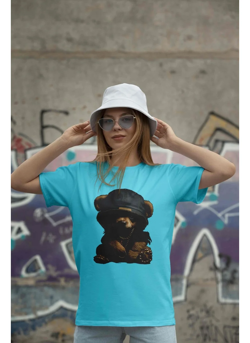 دوغ فش Teddy Women's Oversize Blue T-Shirt