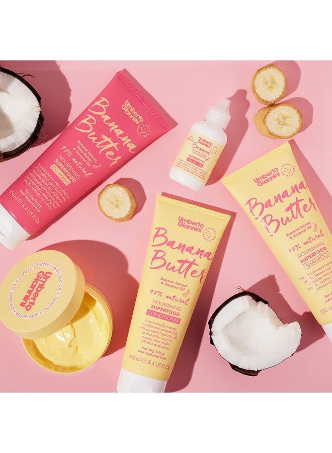 Umberto Giannini بلسم Coily Banana Butter Repair + Restore Leavein، نباتي، خالٍ من القسوة، 97% طبيعي - Image 5
