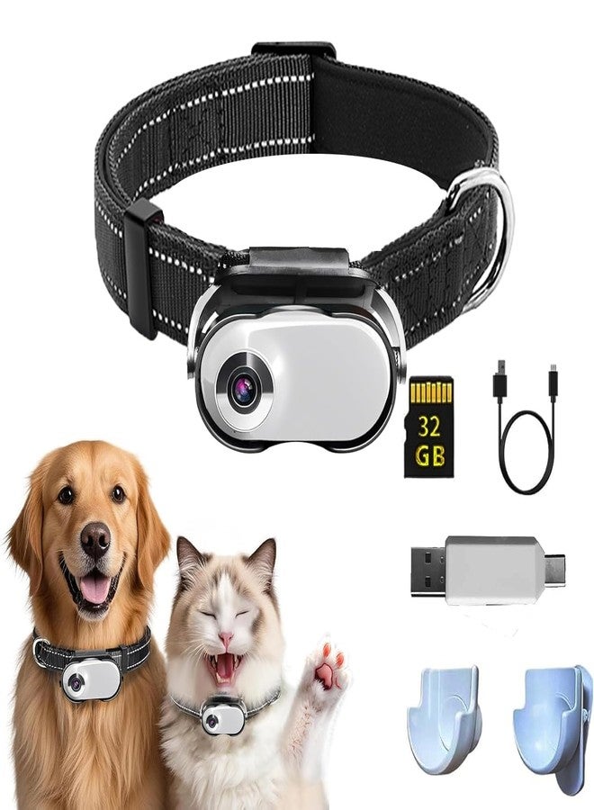 TEFIRE Dog Camera Collar, HD 1080P with Video Record Wireless Mini Sport Cam,Small Action Cameras,Body Camera for Pet Supplies/No WiFi, Indoor/Outdoor/with 32GB High-Speed Memory Card - Image 1