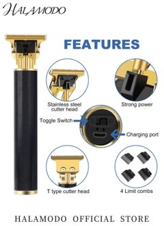 Generic Hair Trimmer for Men Electric Hair Clippers Cordless Beard Trimmer Shaver Electric Zero Gapped Hair Clippers Cutting Grooming Kit  - Image 2