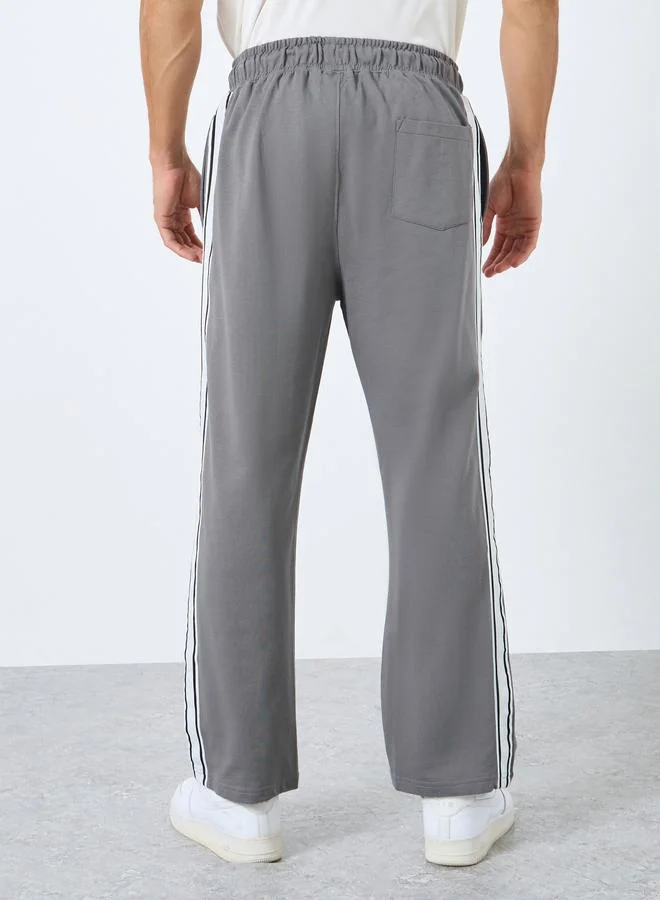 Styli Styli Men Grey Striped Joggers