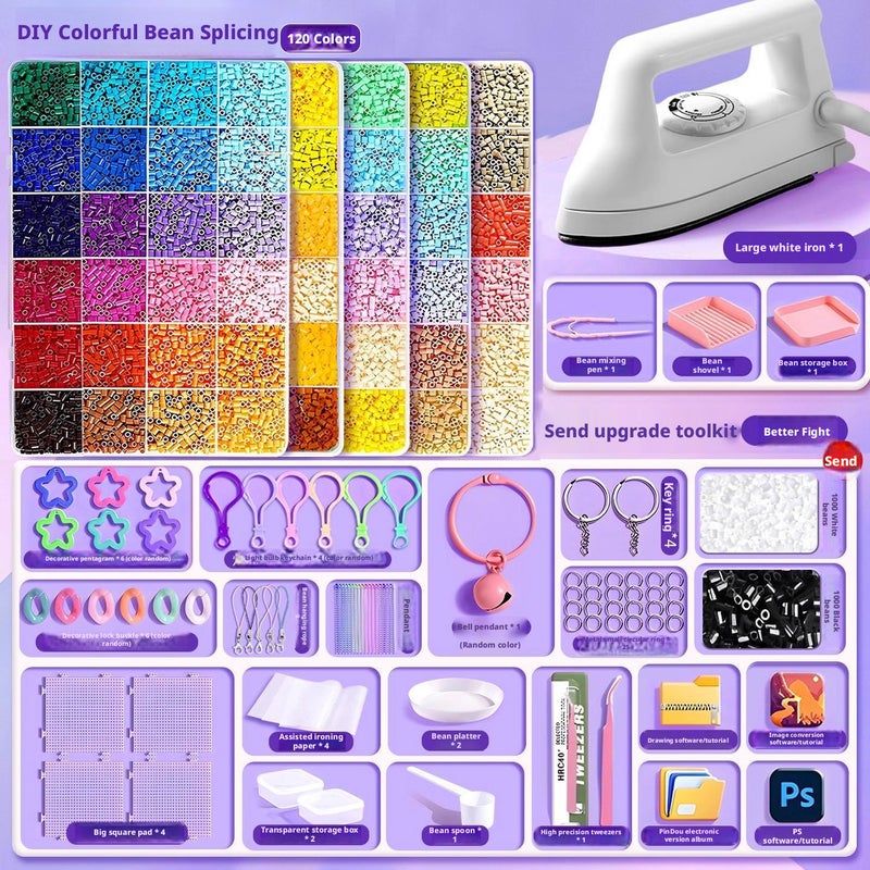 مجموعة حبات الانصهار للألغاز ثلاثية الأبعاد 2.6 مم مع أدوات DIY - Image 1