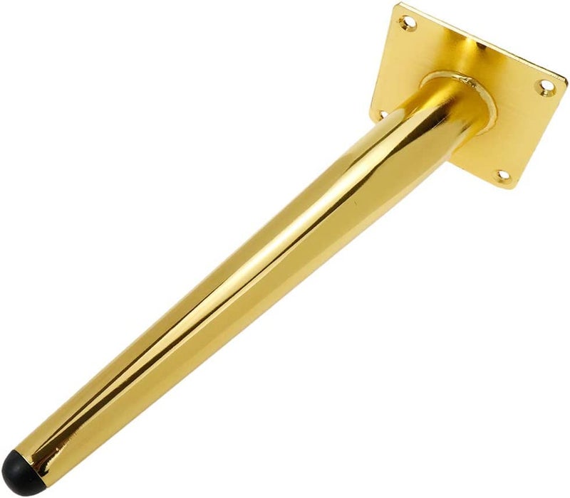 QZibeva Sofa Legs 8 Inch Sofa Furniture Golden Glossy Finish Cone Shape Design Sofa Leg Set of 4 Heavy Duty Weight Capacity 200 LBS Per Leg - Image 2