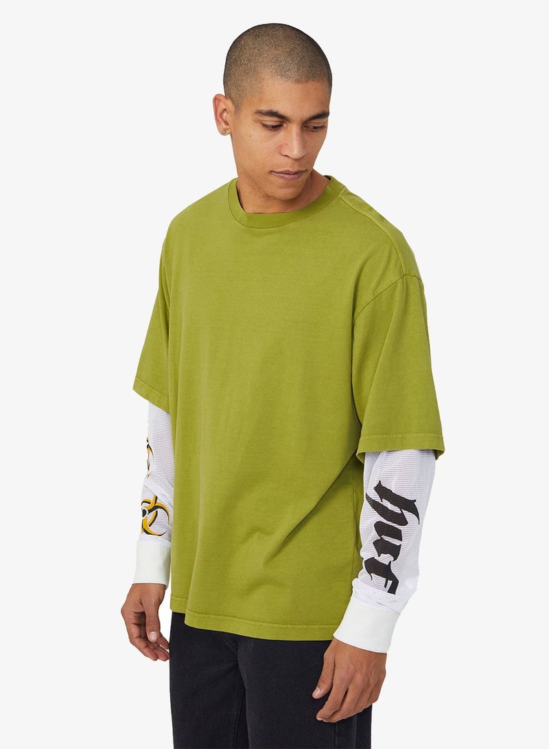 HUF LEON LS DOUBLE LAYER TOP - Image 1