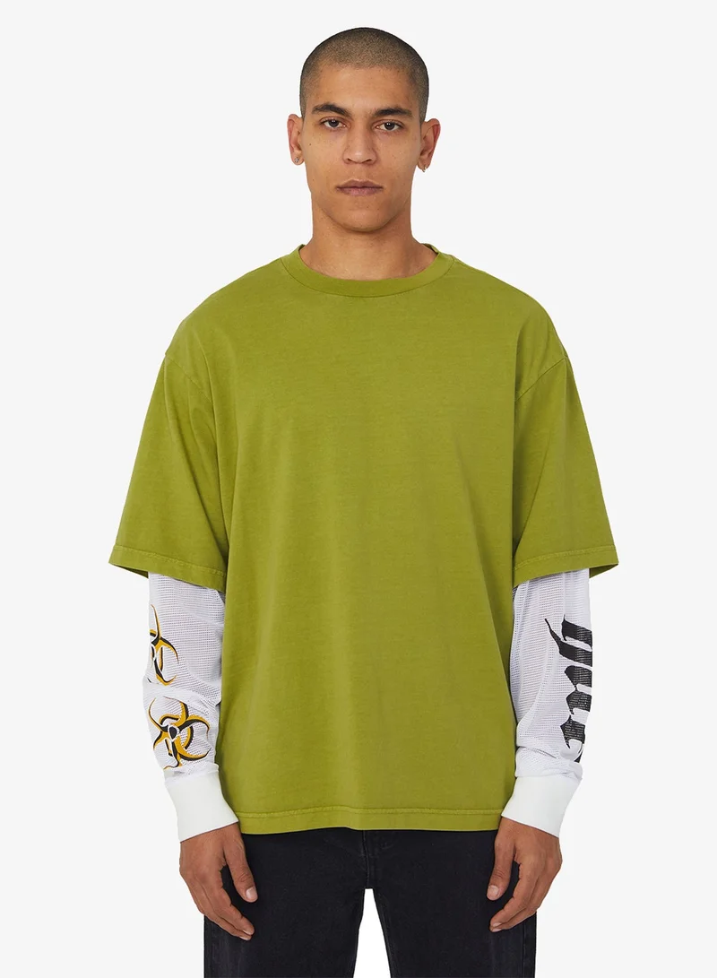 HUF LEON LS DOUBLE LAYER TOP