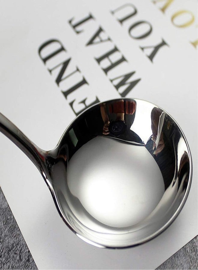 Zjunhm Small Soup and Gravy Ladles - 304 Stainless Steel, 7.7 Inches, 2-Piece Set - Dishwasher Safe (Silver) - Image 2