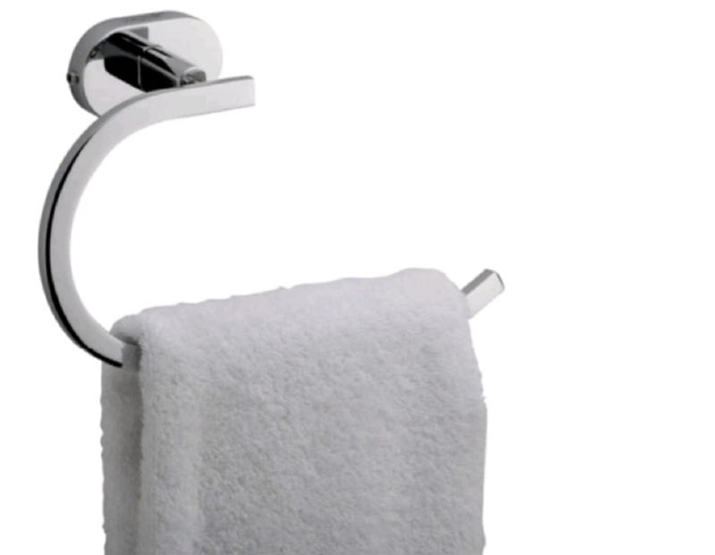 KYOTO INCE Towel Ring Stainless Steel Chrome Finished Wall Hanging RingTowel RingNapkin HolderTowel Hanger for Kitchen Wash Area Bathroom Accessories Pack of 1 - Image 1