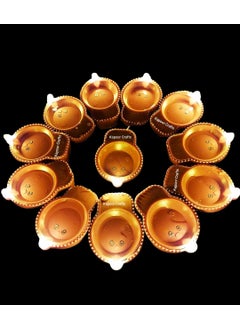 Kapoor Crafts Kapoor Crafts Water Sensor EcoFriendly Led Diyas Candle EDiya Warm Orange Ambient Lights Battery Operated Led Candles for Home Decor Festivals Decoration Diwali Lights 6 Pcs Plastic  - Image 2