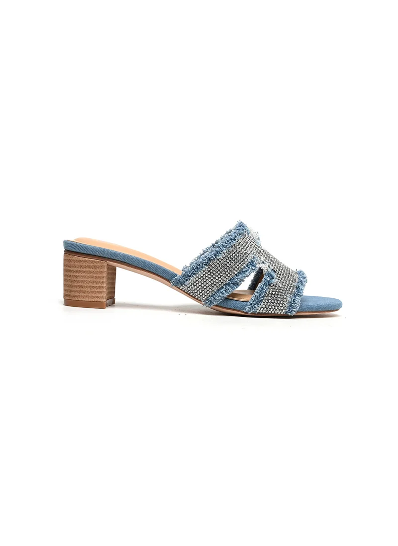 Cuple Sling back Embellished Platform Pumps