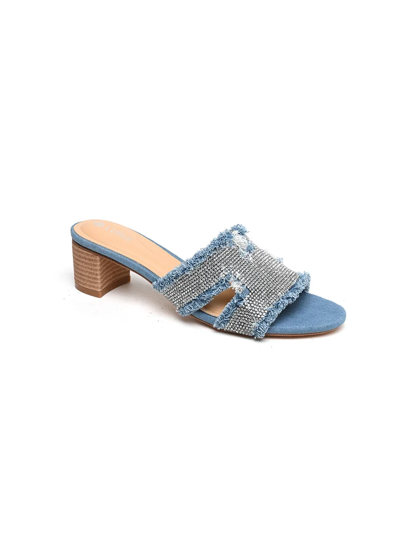 Cuple Sling back Embellished Platform Pumps