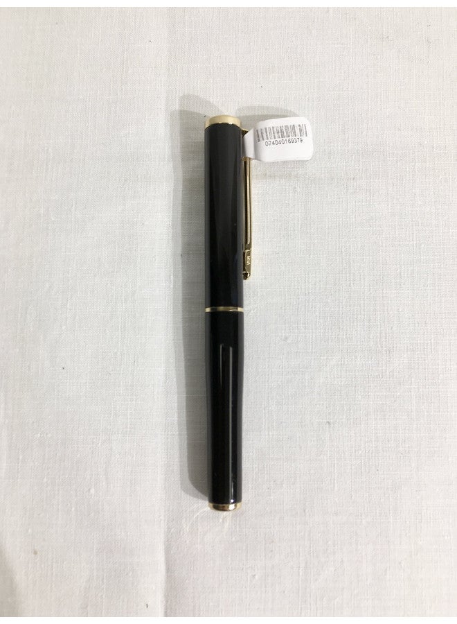 SHEAFFER قلم حبر سائل شيفر أجيو مدمج بحجم متوسط مع خراطيش، تشطيب لامع أسود مع حواف مطلية بالذهب عيار 22 قيراط (SH/9002-0) - Image 1