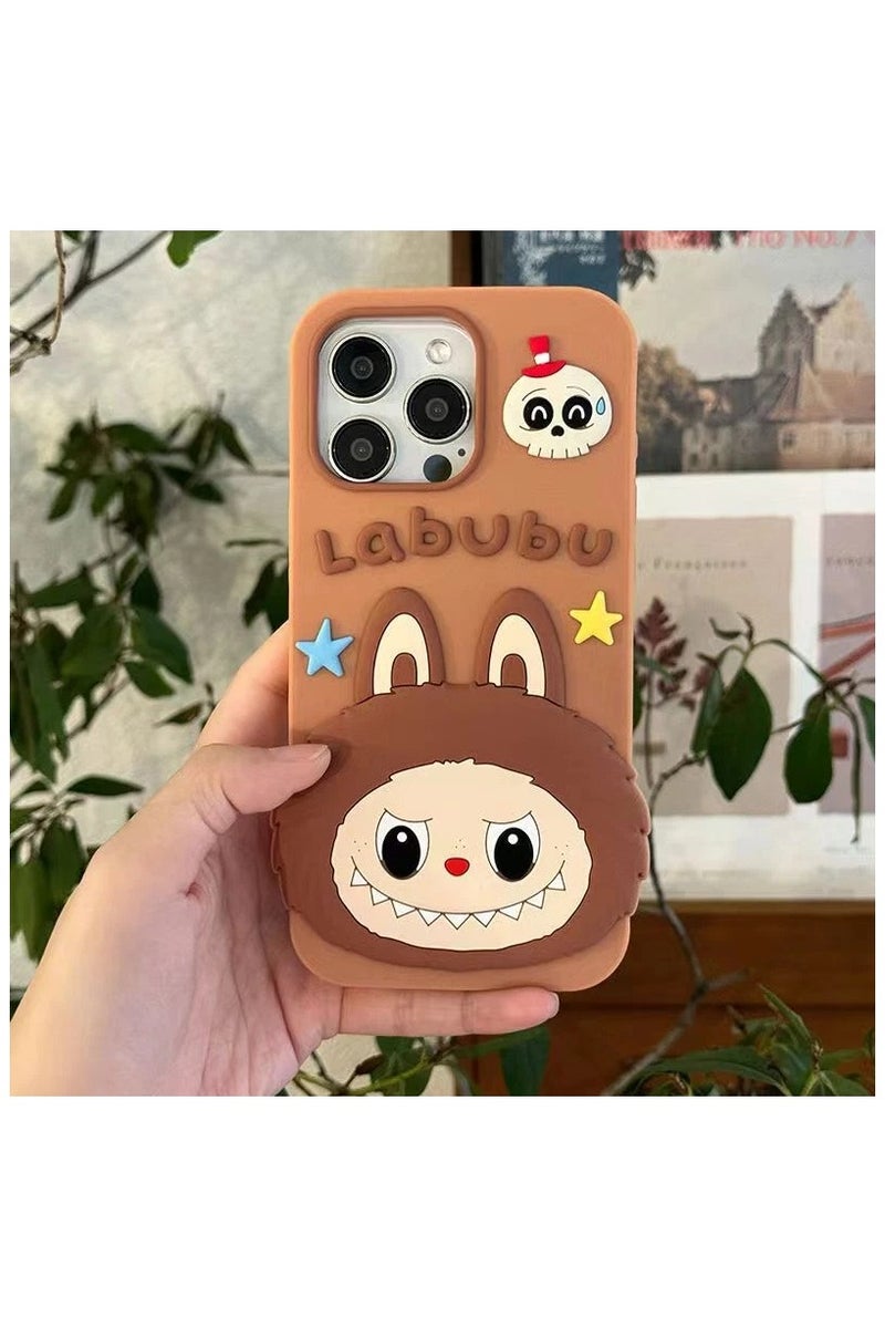 LABUBU 3D Labubu Silicone Case for iPhone 16 Pro Max – Soft Shockproof Cute Cartoon Design, Full Protection - Image 2