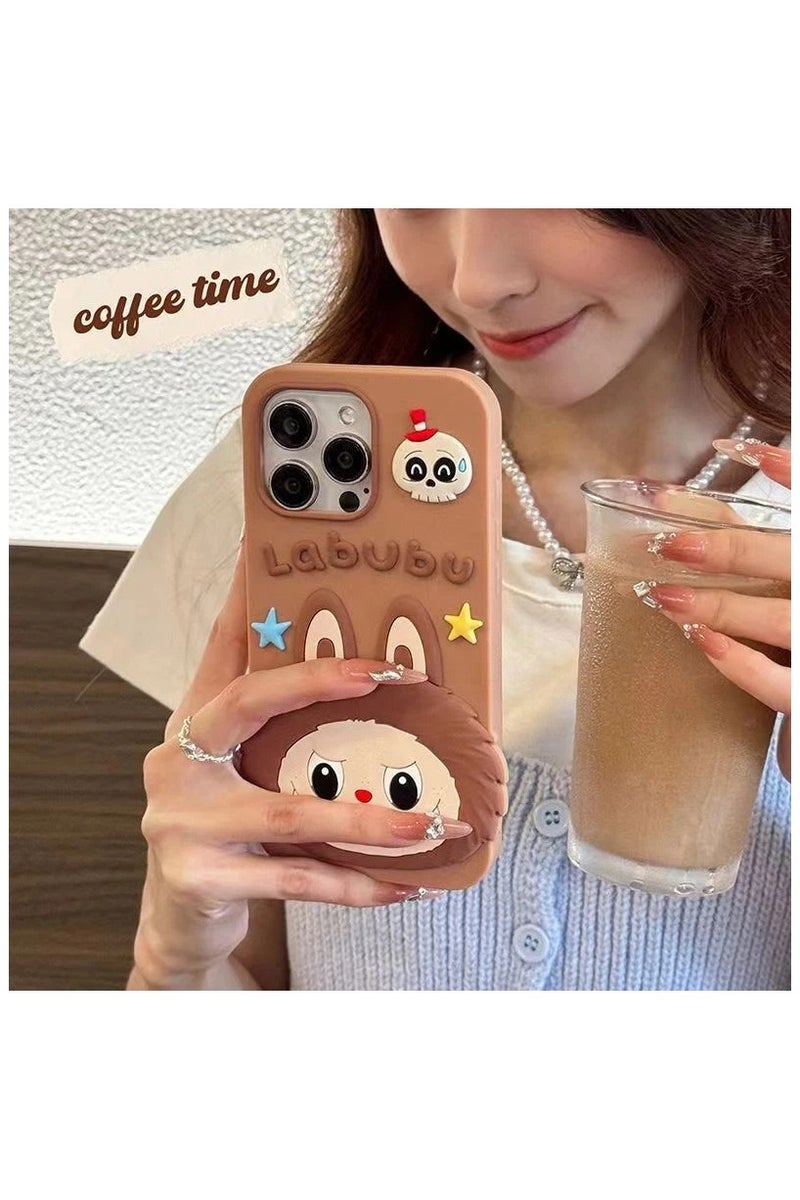 LABUBU 3D Labubu Silicone Case for iPhone 16 Pro Max – Soft Shockproof Cute Cartoon Design, Full Protection - Image 3