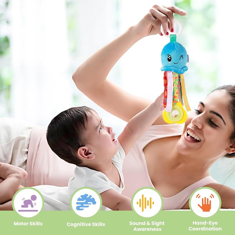 Nuluv Waves Octopus Soft Toy with Teether & Rattle - Image 3