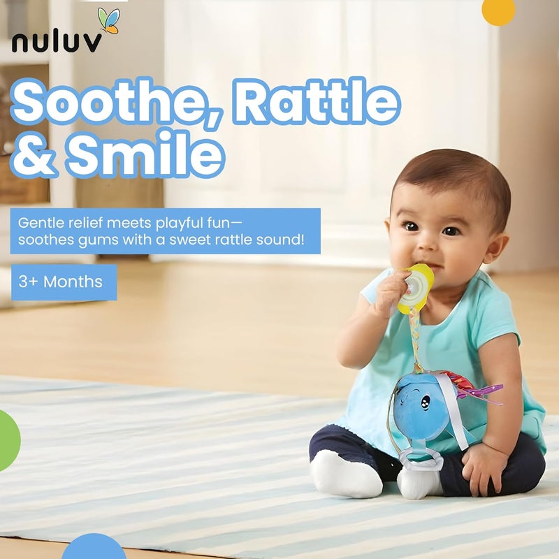Nuluv Waves Octopus Soft Toy with Teether & Rattle - Image 4