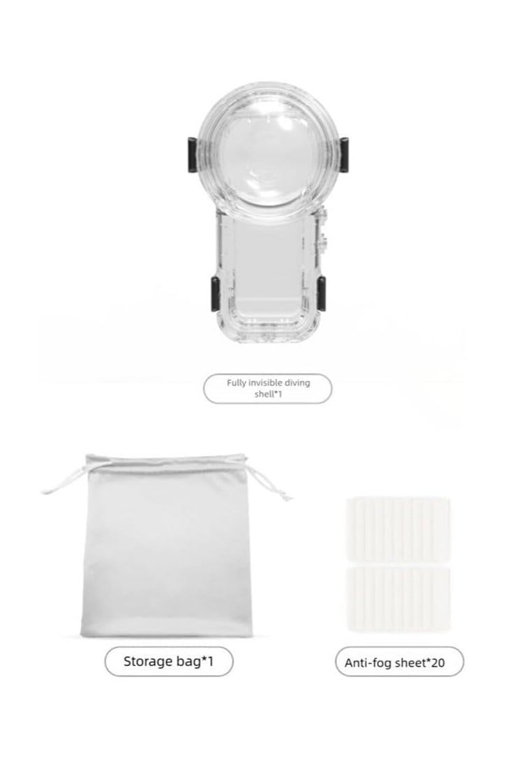 بولوز حافظة غوص خفية لكاميرا إنستا 360 X5، حافظة مقاومة للماء بعمق 60 متر، مع آلية تحرير مغناطيسية وسطح عدسة مضادة للضباب للتصوير تحت الماء. - Image 3