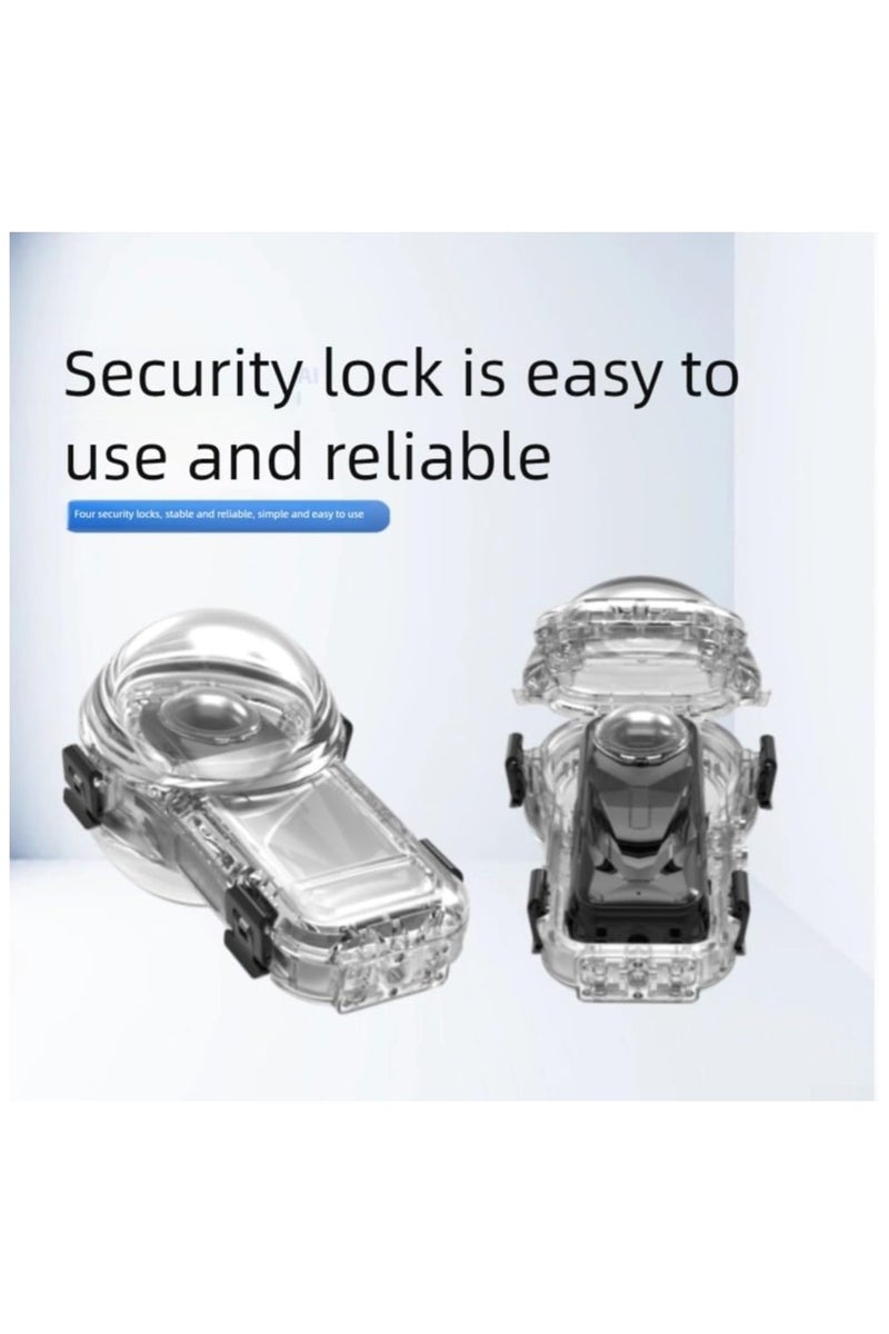 بولوز حافظة غوص خفية لكاميرا إنستا 360 X5، حافظة مقاومة للماء بعمق 60 متر، مع آلية تحرير مغناطيسية وسطح عدسة مضادة للضباب للتصوير تحت الماء. - Image 5