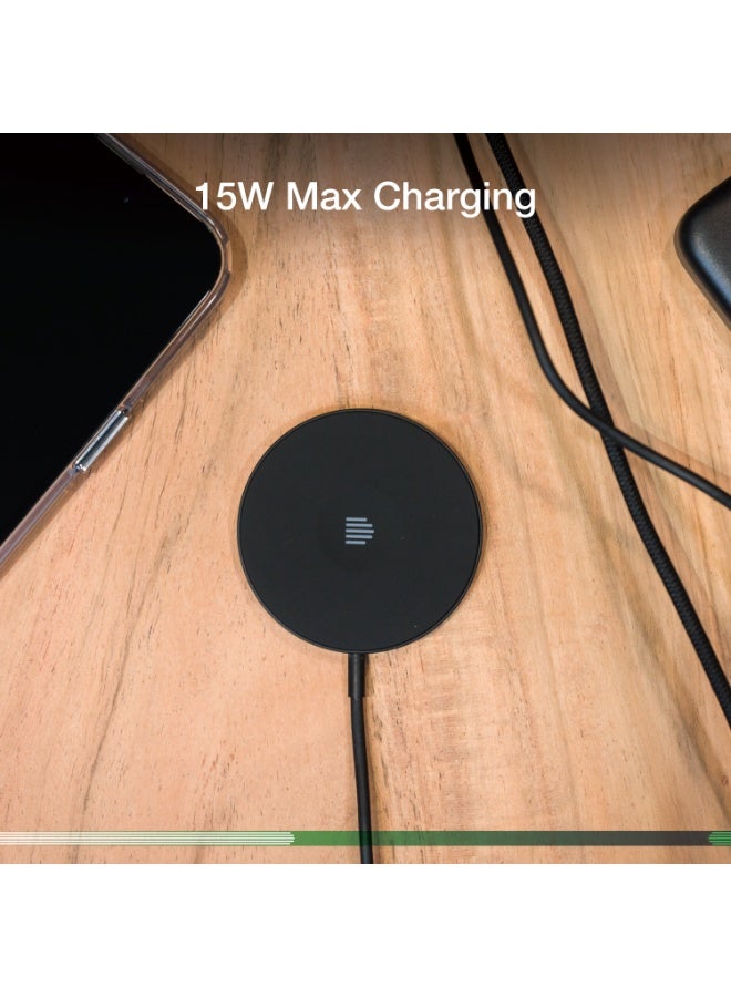 DVICED Magnetic qi2 wireless charger - Black - Image 5