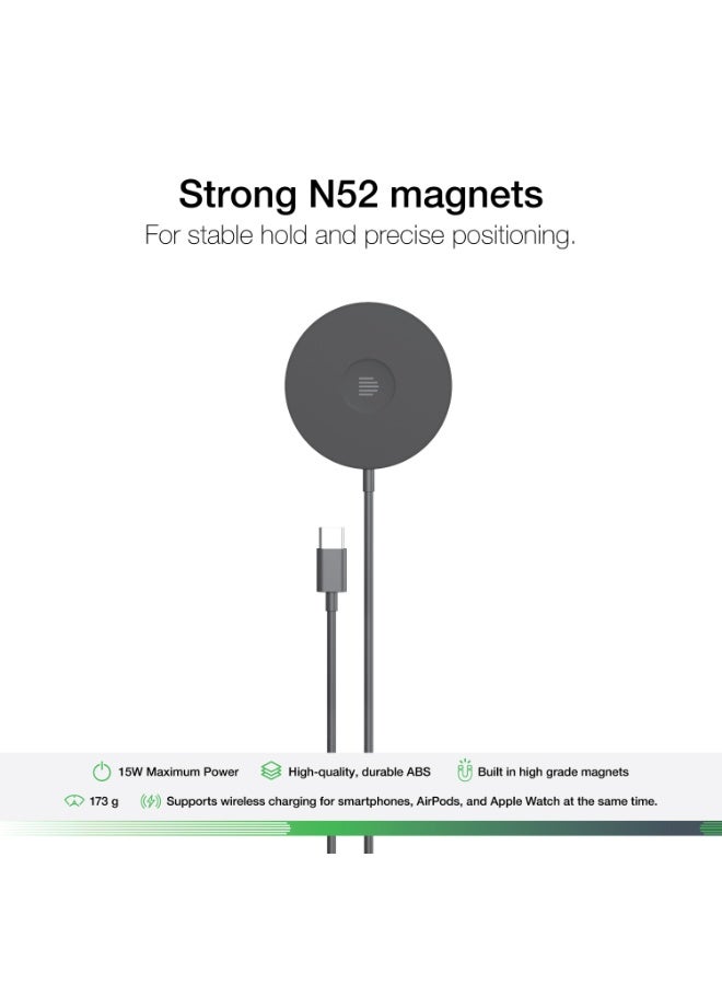 DVICED Magnetic qi2 wireless charger - Black - Image 3