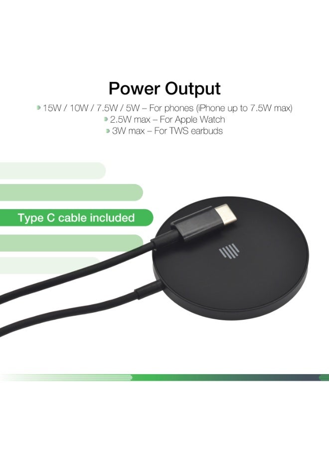 DVICED Magnetic qi2 wireless charger - Black - Image 4