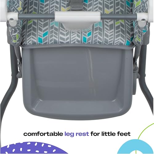 Cosco Kids Highchair for Baby, Simple Foldable High Chair, Convenient, Lightweight, and Compact Design, Posey Pop - Image 2