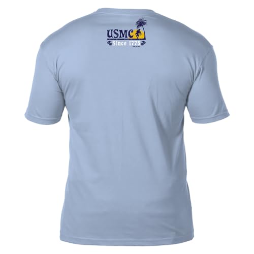 7.62 Design USMC 'Beach Party' Men's Battlespace T-Shirt,Sky Blue,Large - Image 2