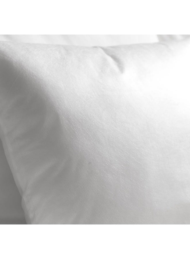 حشو وسادة أرستقراطي مع غطاء خارجي غير منسوج وحشوة ألياف مجوفة 50x50 سم بوليستر أبيض أبيض 50x50 سم - Image 3