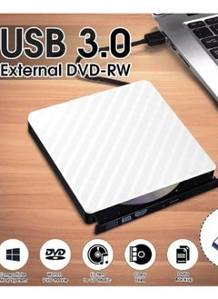 غاز محرك أقراص مضغوطة خارجي USB 3.0 محرك أقراص CD DVD +/- RW ناسخ أقراص DVD / CD ROM كاتب الموقد متوافق مع Windows و Mac Pro MacBook  - Image 2