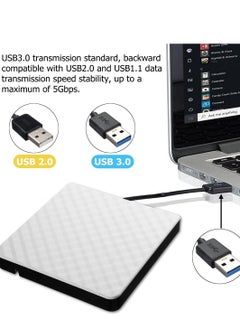 غاز محرك أقراص مضغوطة خارجي USB 3.0 محرك أقراص CD DVD +/- RW ناسخ أقراص DVD / CD ROM كاتب الموقد متوافق مع Windows و Mac Pro MacBook  - Image 4